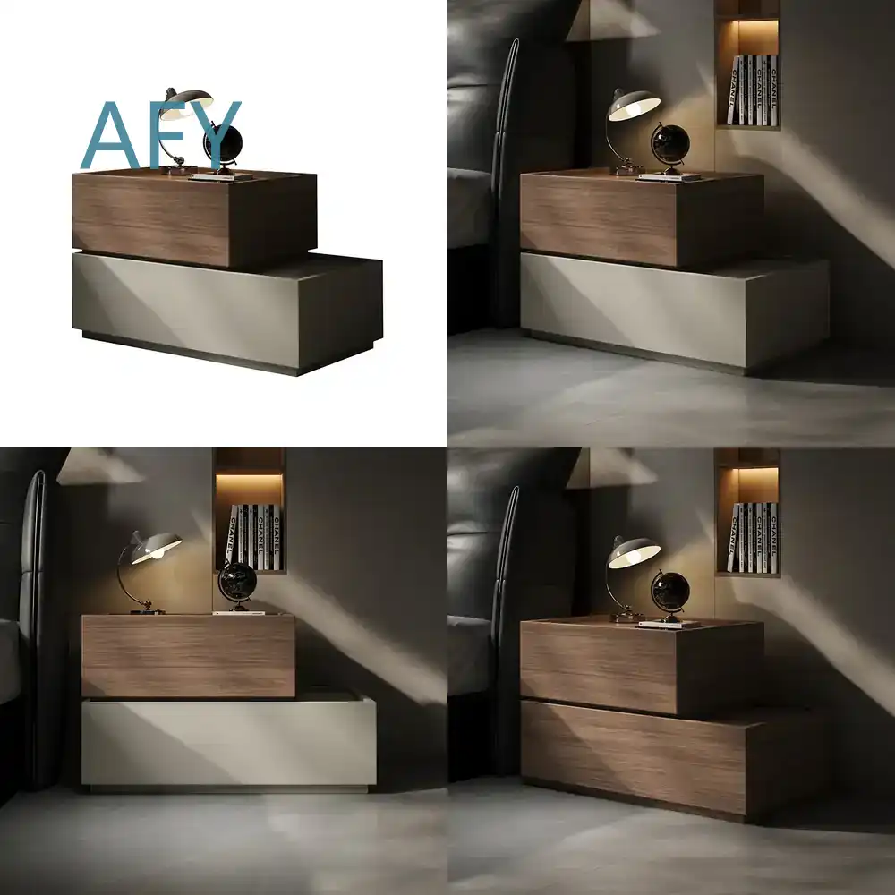 Muji Home Storage - Kreativer Nachttisch aus Massivholz für Schlafzimmer,